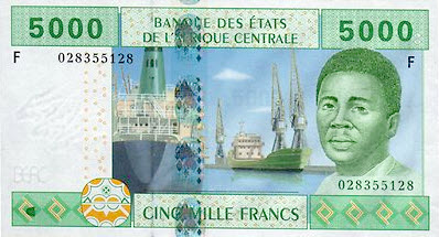 P509 Fb Equatorial Guinea 5000 Francs 2002 New Signature